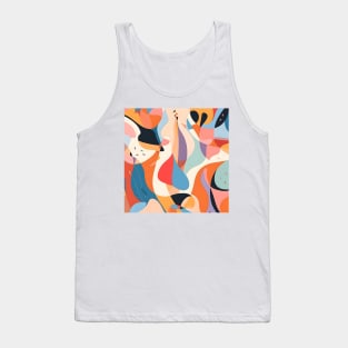 Picasso Style Eagle and Mountain Tank Top